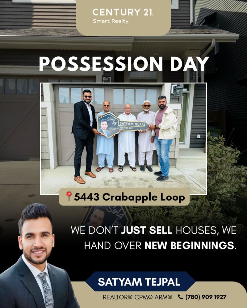 Possession day: 5443 Crabapple Loop SW, Edmonton